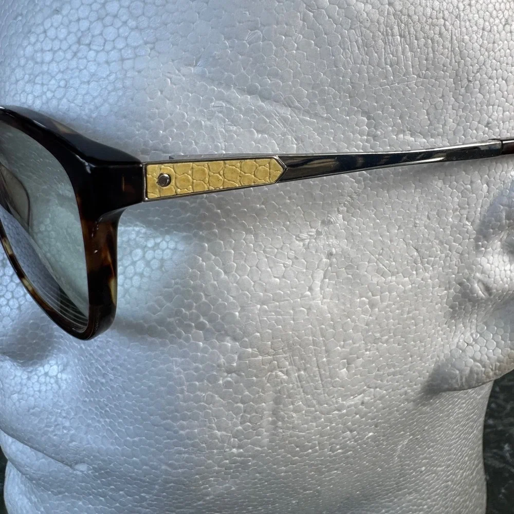 Furla Zizi VU4950KN Tortoise Shell Eyeglasses Frames Yellow Accent Chic Boho
